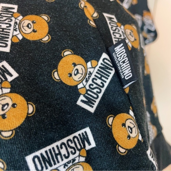 Authentic Moschino Allover Bear Print Sweatshirt Mini Dress - Picture 11 of 14